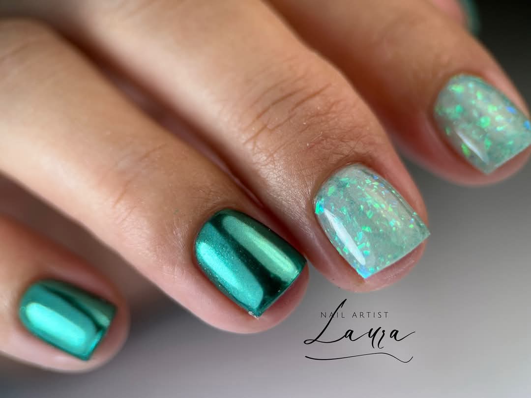 Cromatista - Acrylic Powder - Jade Mermaid Glow