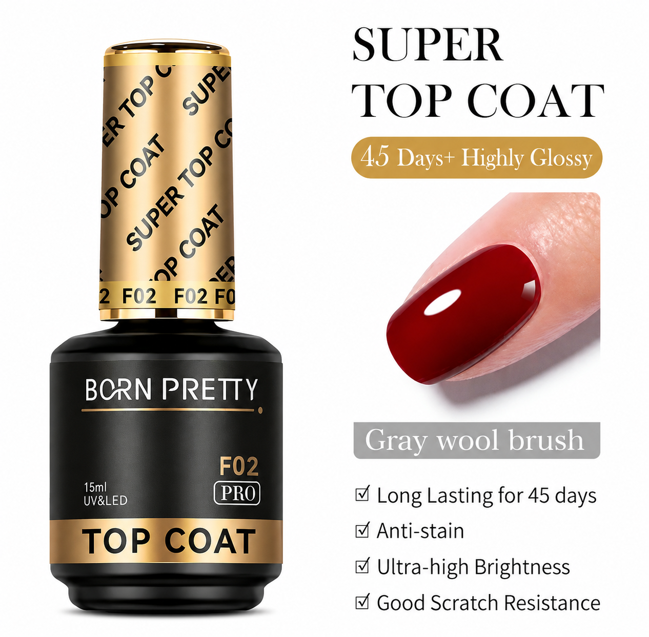 Super Top Coat - Born Pretty Pro - 15 Ml