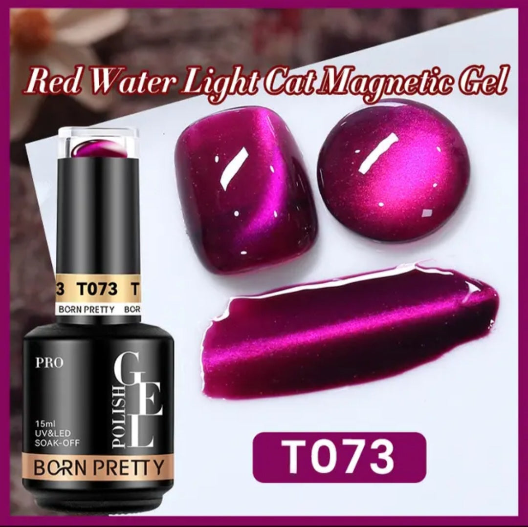Gel Nail Polish - Born Pretty Pro - Cat Eye - Red Series T073