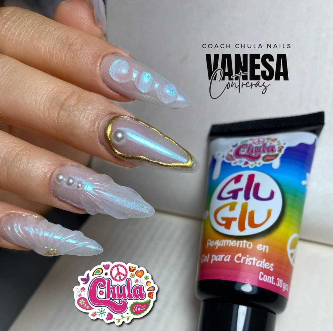 Chula Nails - Glue - Glu Glu - Pegamento en Gel para Cristales 30 gramos