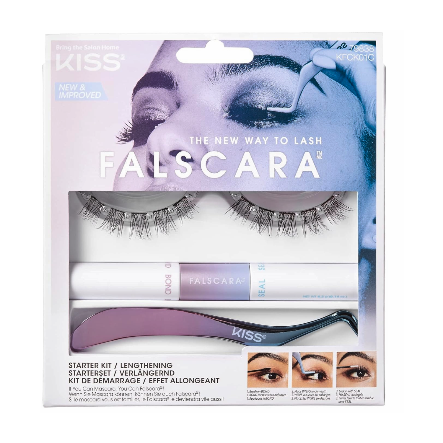 Falscara by Kiss -  False Eyelashes - Starter Kit 