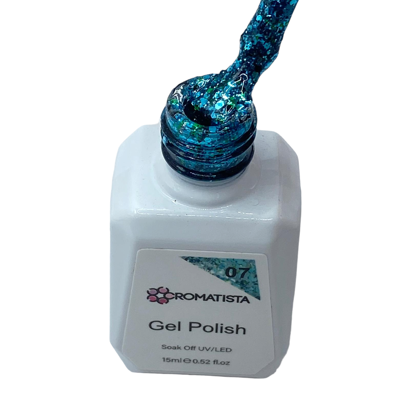 Cromatista - Gel System - Gel Polish - Blue Round Glitter #07