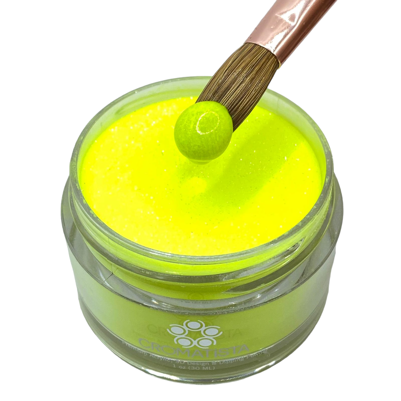 Cromatista - Acrylic Powder - Neon Yellow Glitter - 1 oz