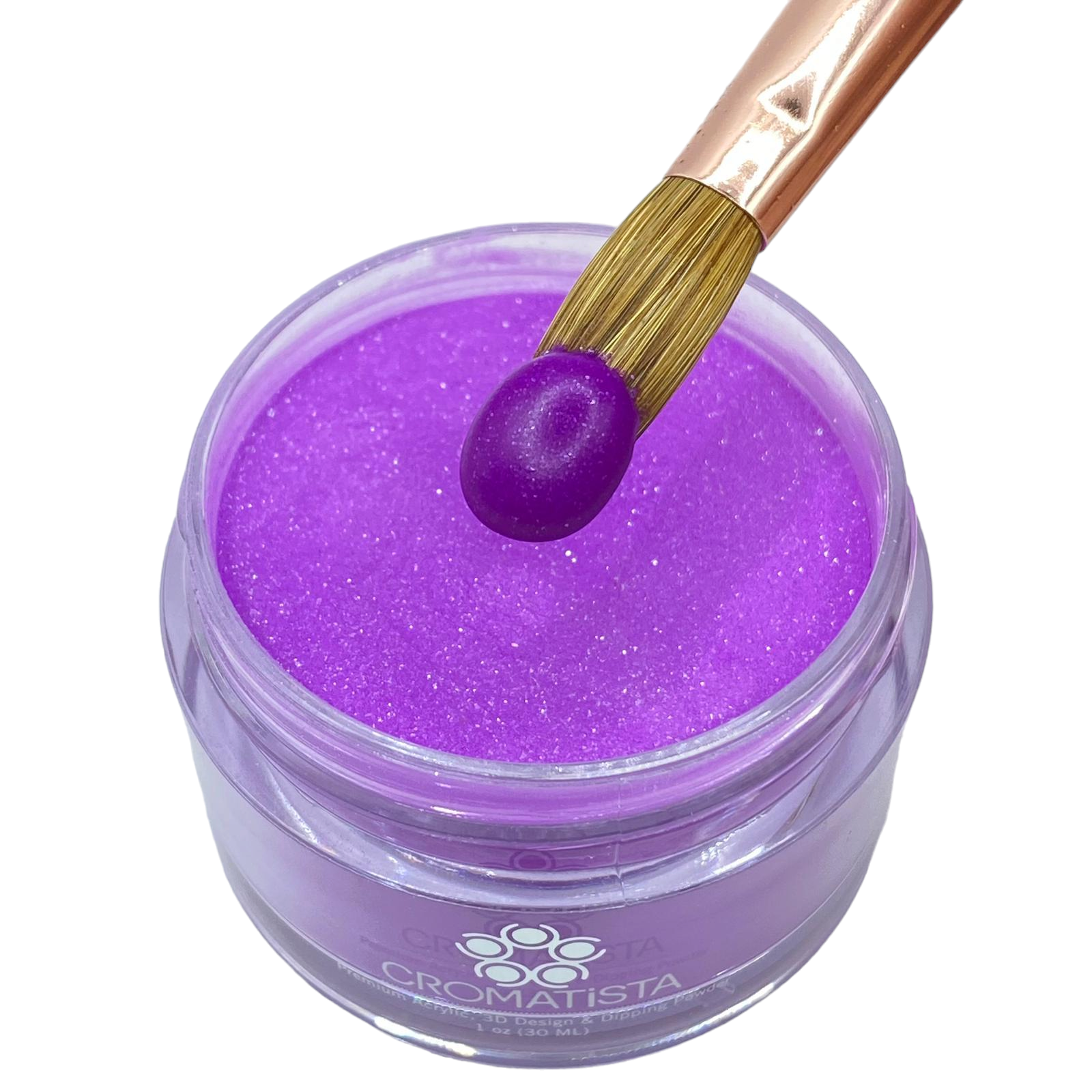 Cromatista - Acrylic Powder - Neon Purple Glitter - 1 oz