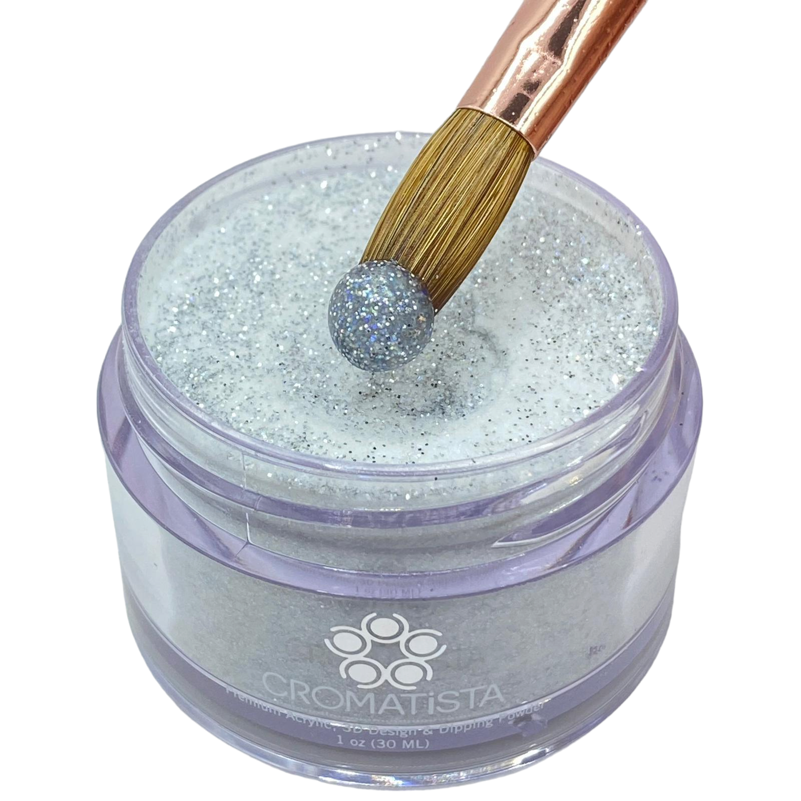 Cromatista - Acrylic Powder - Snow Glitter - 1 oz