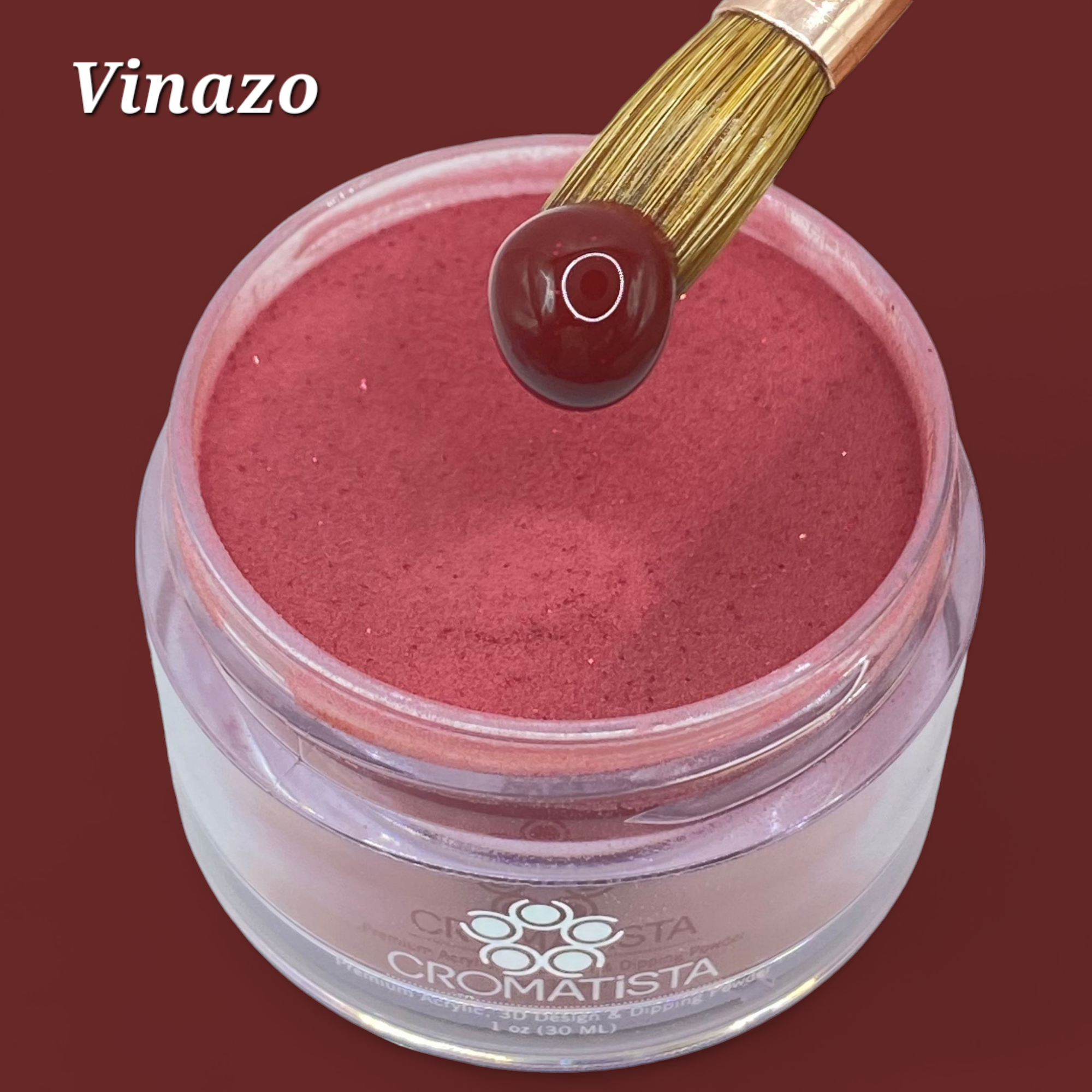 Cromatista - Acrylic Powder - Vinazo (vino/glitter) - 1 oz