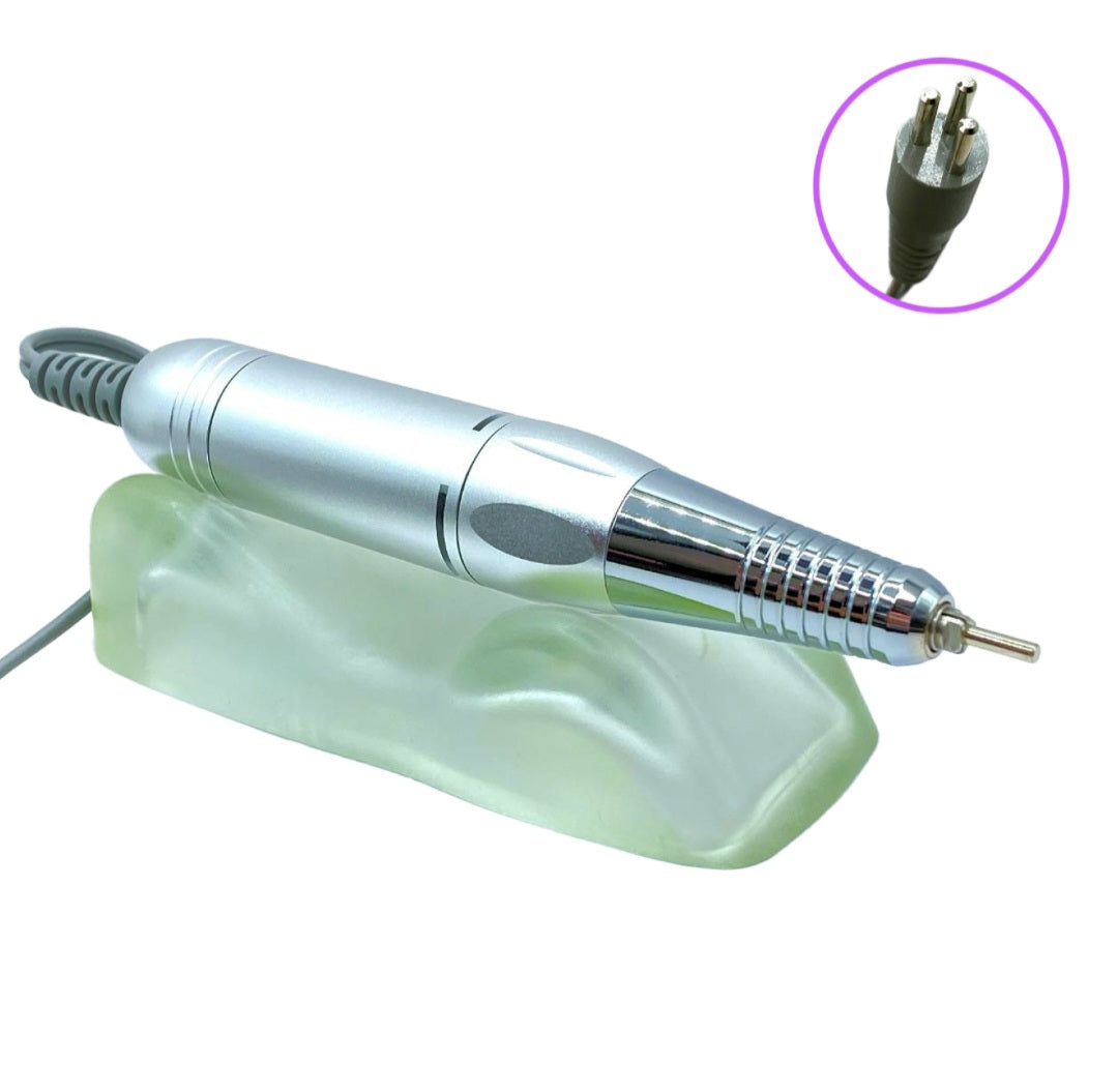 Nail Drill - Hand piece - 3 Hole - Silver