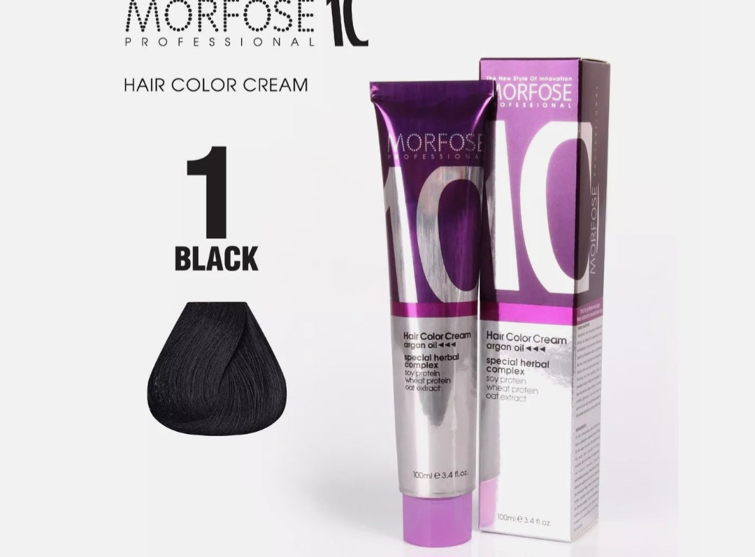 Morfose - Hair Color - Creme - Black 1