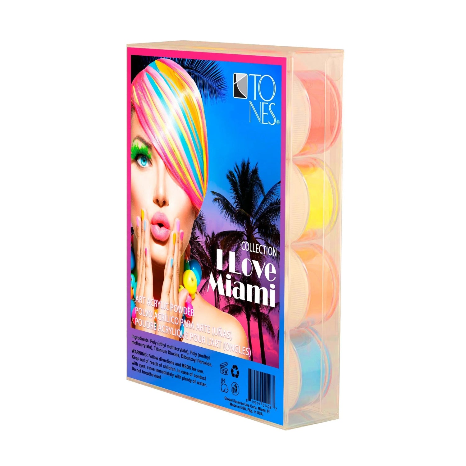 Tones - Nail Art Acrylic Powder Kit - I Love Miami