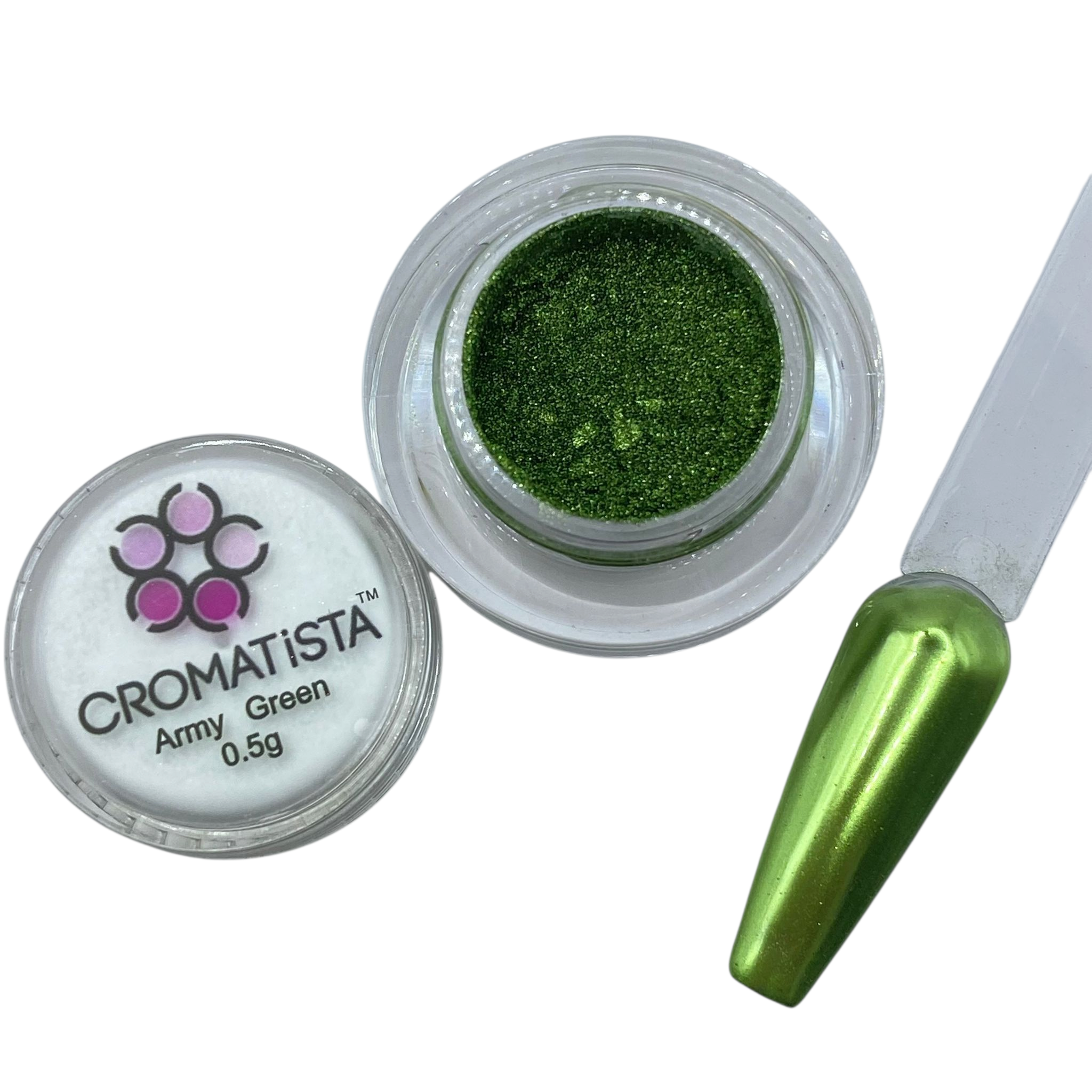 Cromatista - Army Green Chrome Powder - 5 Grams