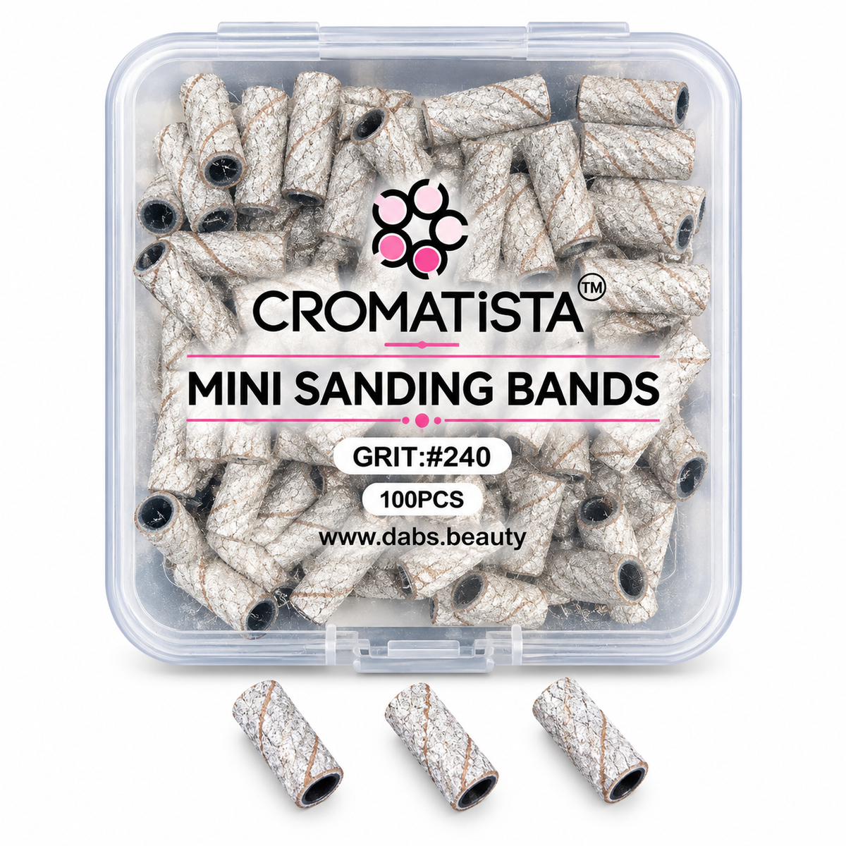 Mini Sanding Bands - Grit #240 Zebra - Cromatista - 100 Pcs