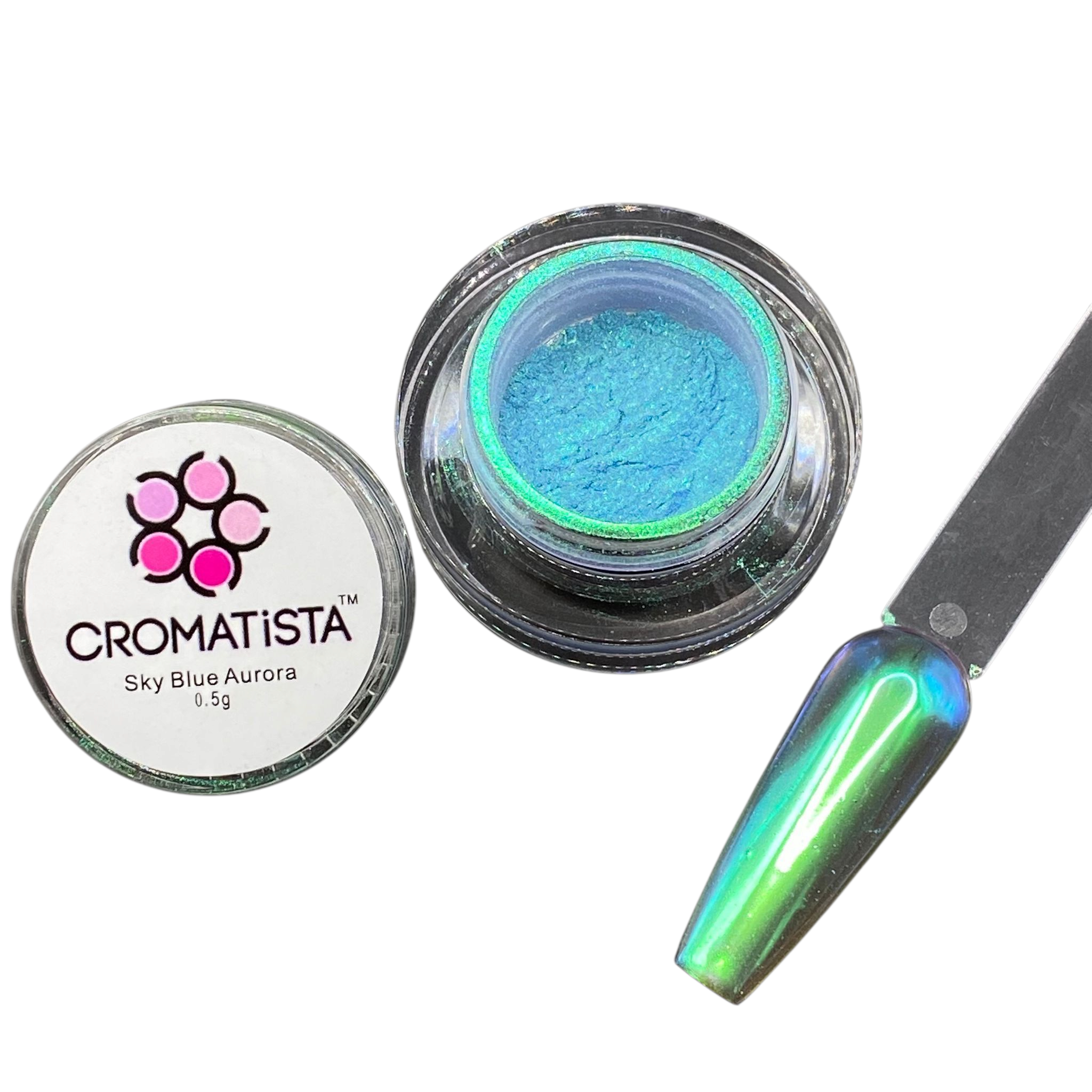 Cromatista - Sky Blue Aurora Chrome Powder - 5 Grams