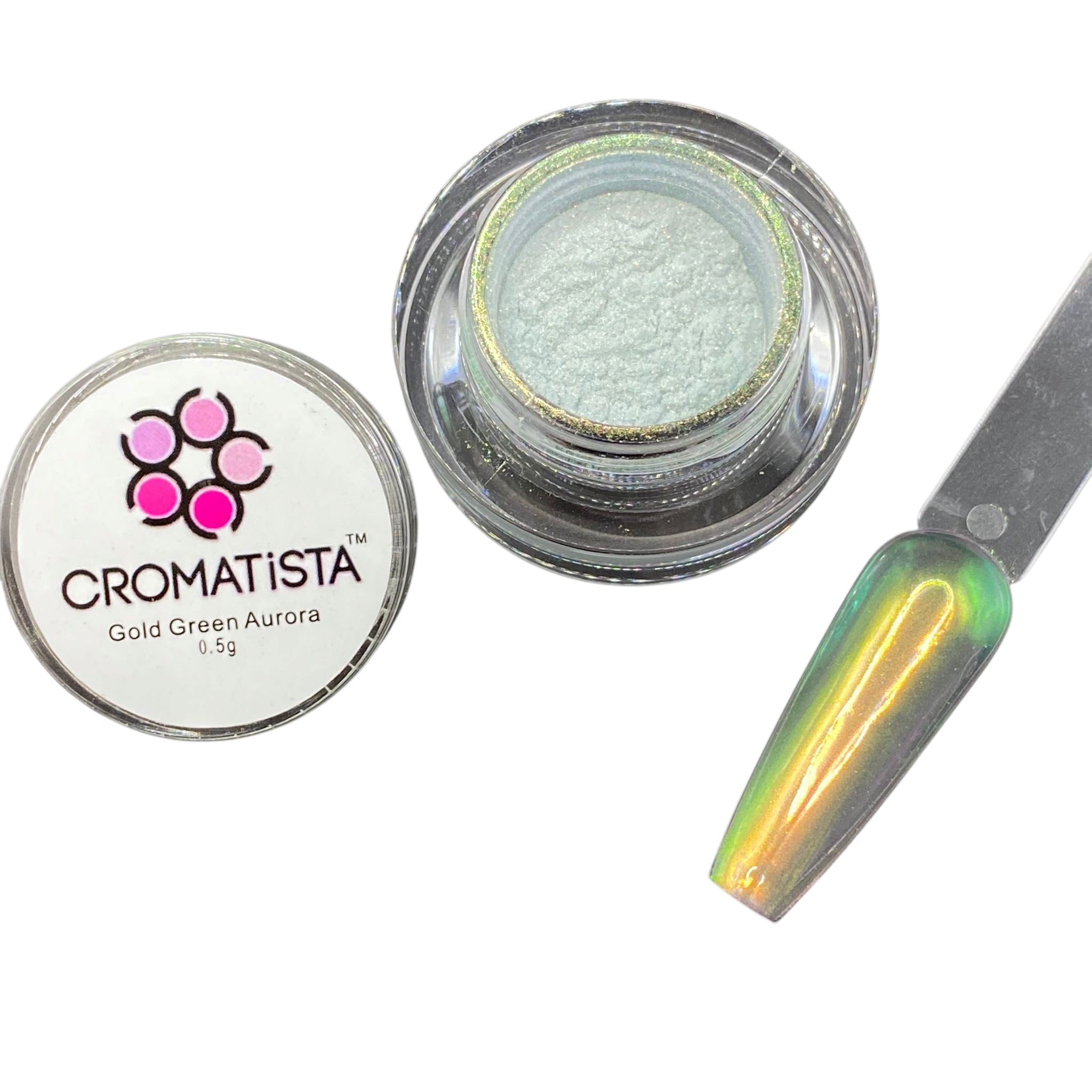 Cromatista - Gold Green Aurora Chrome Powder - 5 Grams