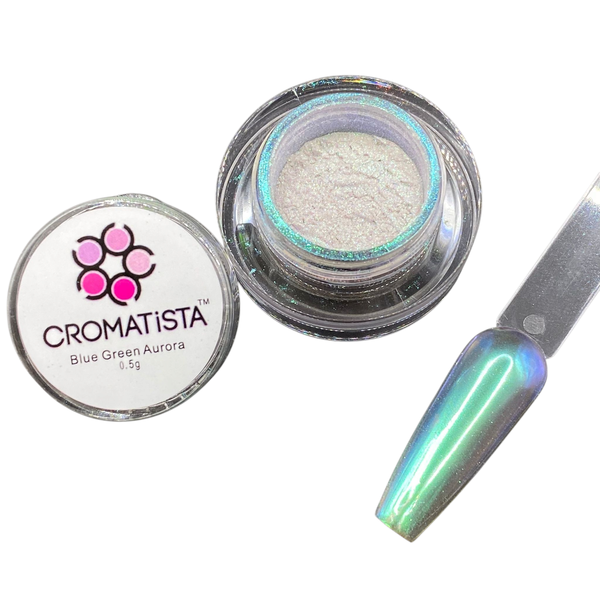 Cromatista - Blue Green Aurora Chrome Powder - 5 Grams