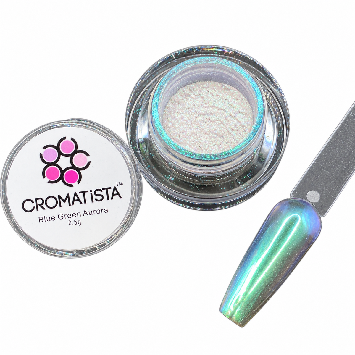 Cromatista - Blue Green Aurora Chrome Powder - 5 Grams